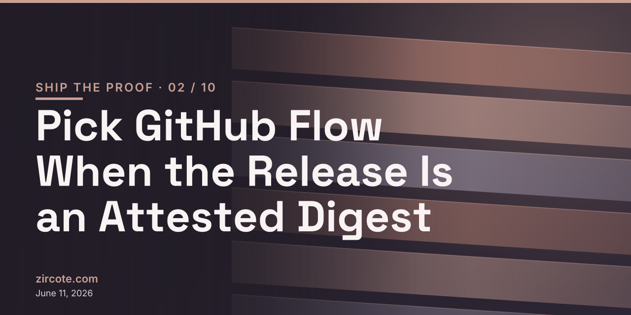 Pick GitHub Flow When the Release Is an Attested Digest