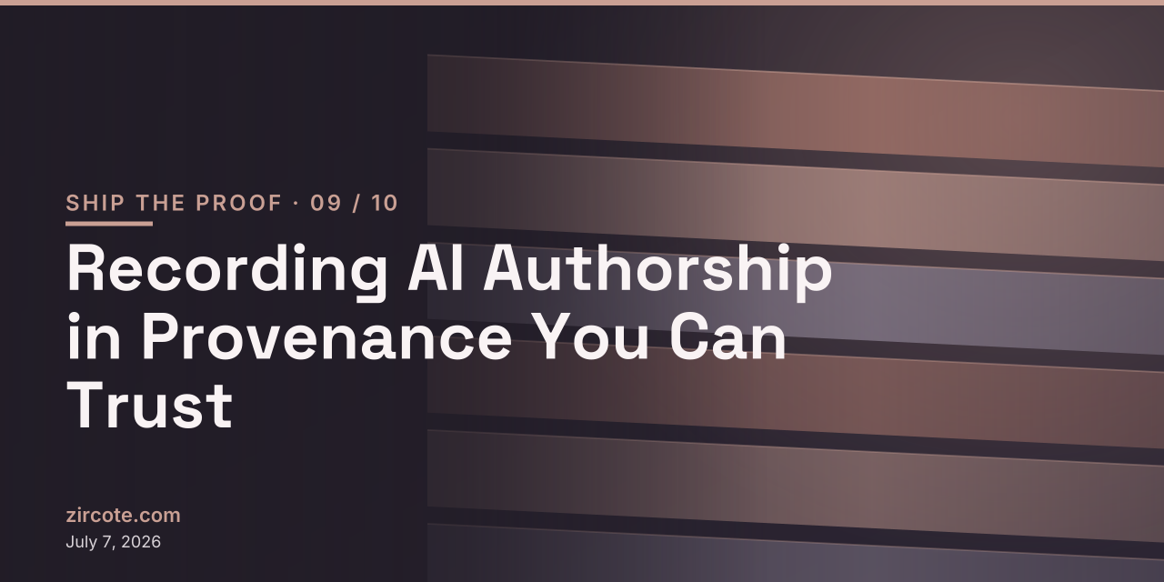 Recording AI Authorship in Provenance You Can Trust